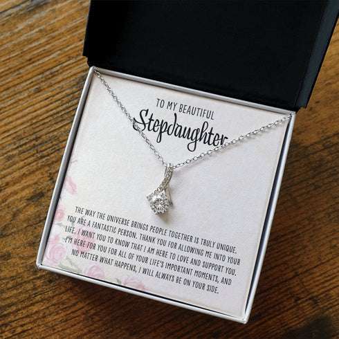 Stepdaughter Necklace, To Step Daughter Gift Alluring Necklace To My Beautiful Stepdaughter Thoughtful Present For Stepchild Gifts For Daughter Rakva