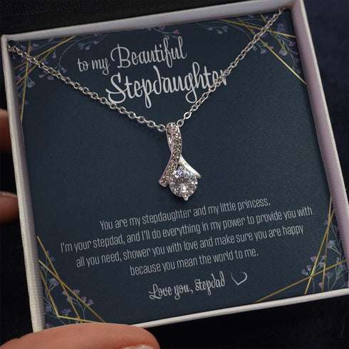 Stepdaughter Necklace, To Stepdaughter Gift Alluring Necklace To My Beautiful Step Daughter Thoughtful Sentimental Present Gifts For Daughter Rakva