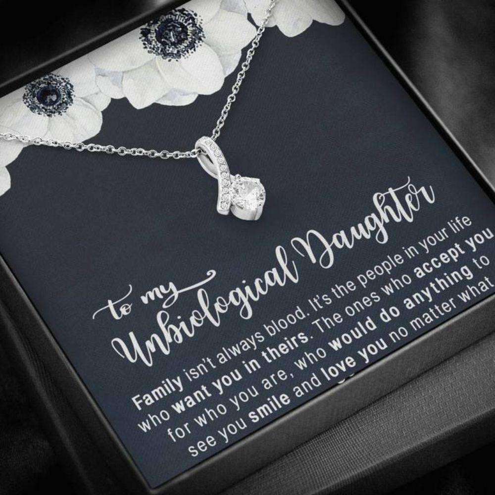 Stepdaughter Necklace, Unbiological Daughter Bonus Daughter Necklace Gifts Dughter's Day Rakva