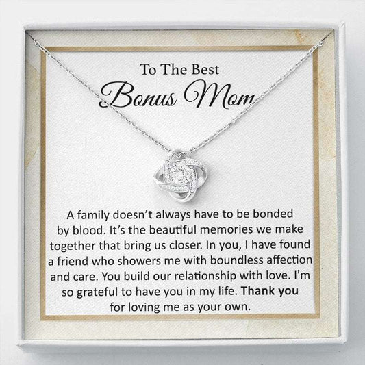 Stepmom Necklace, Bonus Mom Gift, Bonus Mom Necklace From Daughter Son, Step Mom Gift For Mothers Day Birthday Christmas, Sentimental Poem Gifts For Daughter Rakva