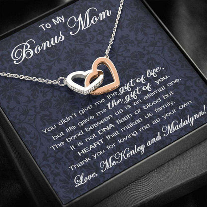 Stepmom Necklace, Bonus Mom Gift, Mothers Day Gift For Stepmom, Birthday Necklace Gift For Stepmom, Custom Stepmother Of The Bride Gift Gifts for Mother (Mom) Rakva