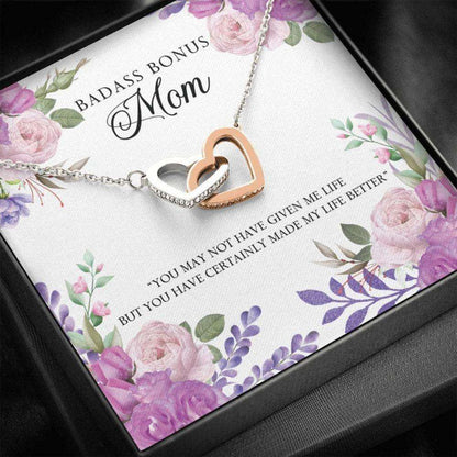 Stepmom Necklace, Bonus Mom Gift “ Necklace For Stepmom “ Bonus Mom Quotes “ Best Bonus Mom “ Sentimental Gifts Gifts for Mother (Mom) Rakva