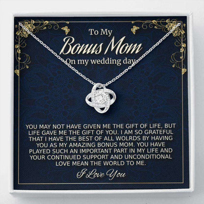 Stepmom Necklace, Bonus Mom Gift On My Wedding Day, Stepmother Wedding Gift From Bride, To Stepmom Of The Bride Gift Gifts for Mother (Mom) Rakva