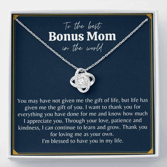 Stepmom Necklace, Bonus Mom Necklace Gift, Stepmom Mother In Law Wedding Gift From Bride Gifts for Mother (Mom) Rakva