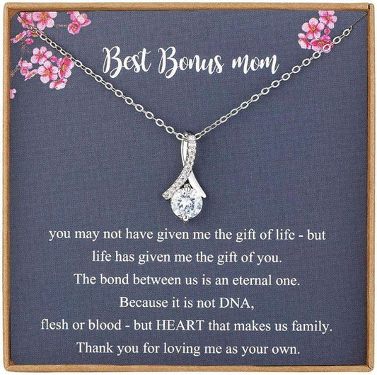 Stepmom Necklace, Bonus Mom Necklace Gifts From Daughter, Stepmother Mother In Law Gifts, Gifts For Stepmom Gifts For Daughter Rakva