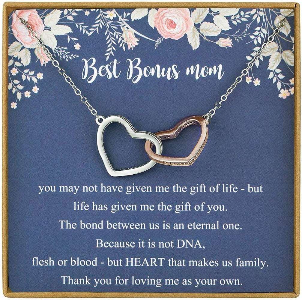 Stepmom Necklace, Bonus Mom Necklace, Mother In Law Gifts, Stepmother Gifts, Necklace For Stepmother Gifts for Mother (Mom) Rakva