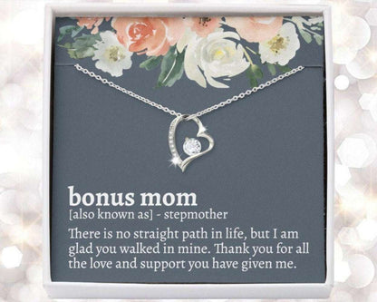 Stepmom Necklace, Bonus Mom Necklace, Unbiological Mom Gift, Stepmom Wedding Gift, Mothers Day Gift For Stepmom Gifts for Mother (Mom) Rakva