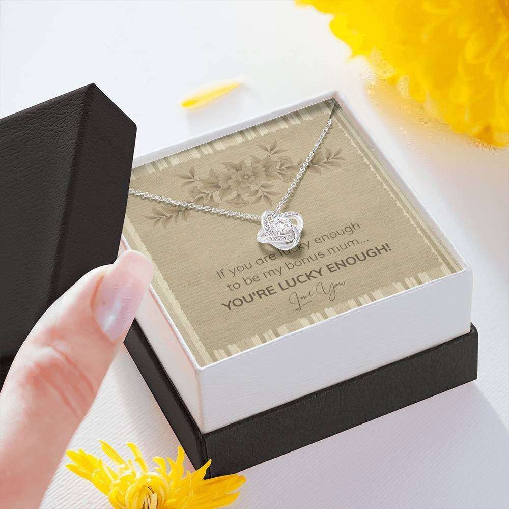 Stepmom Necklace, Bonus Mum Necklace If You Are Lucky Enough To Be My Bonus Mum You Are Lucky Enough Mother's Day Rakva