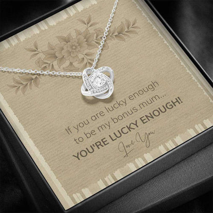 Stepmom Necklace, Bonus Mum Necklace If You Are Lucky Enough To Be My Bonus Mum You Are Lucky Enough Mother's Day Rakva