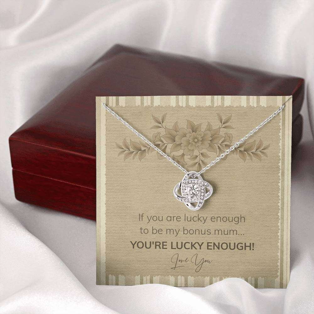 Stepmom Necklace, Bonus Mum Necklace If You Are Lucky Enough To Be My Bonus Mum You Are Lucky Enough Mother's Day Rakva