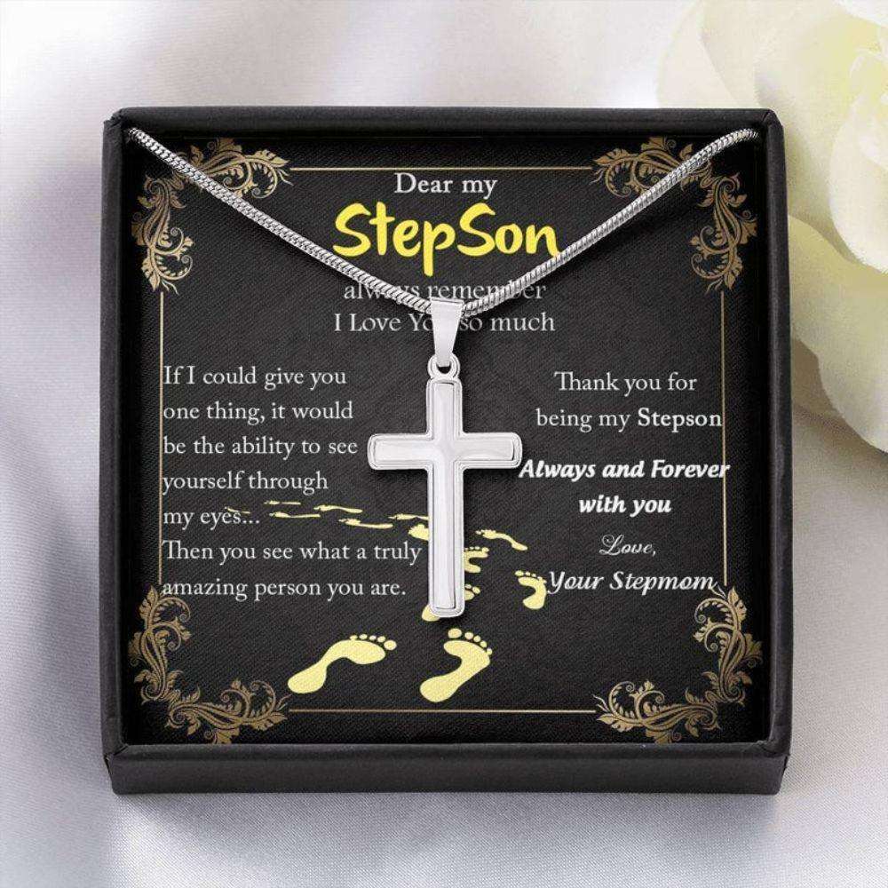 Stepmom Necklace, Dear My Stepson Necklace, Gift For Stepson From Stepmom Gifts For Son Rakva