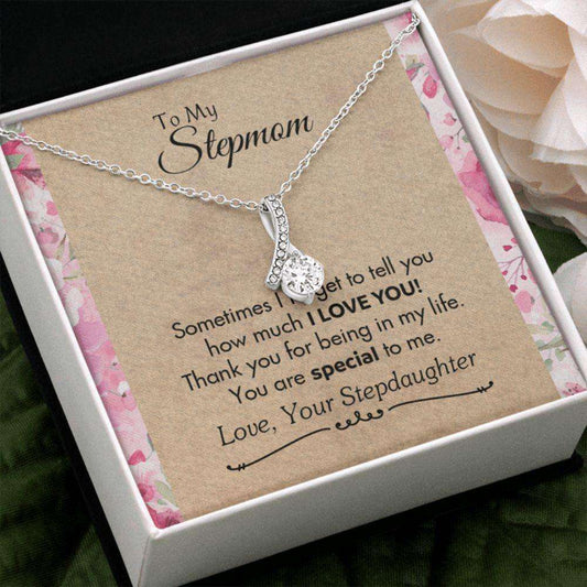 Stepmom Necklace, Gift For Stepmom From Stepdaughter, You Are Special To Me Alluring Necklace Gifts For Daughter Rakva