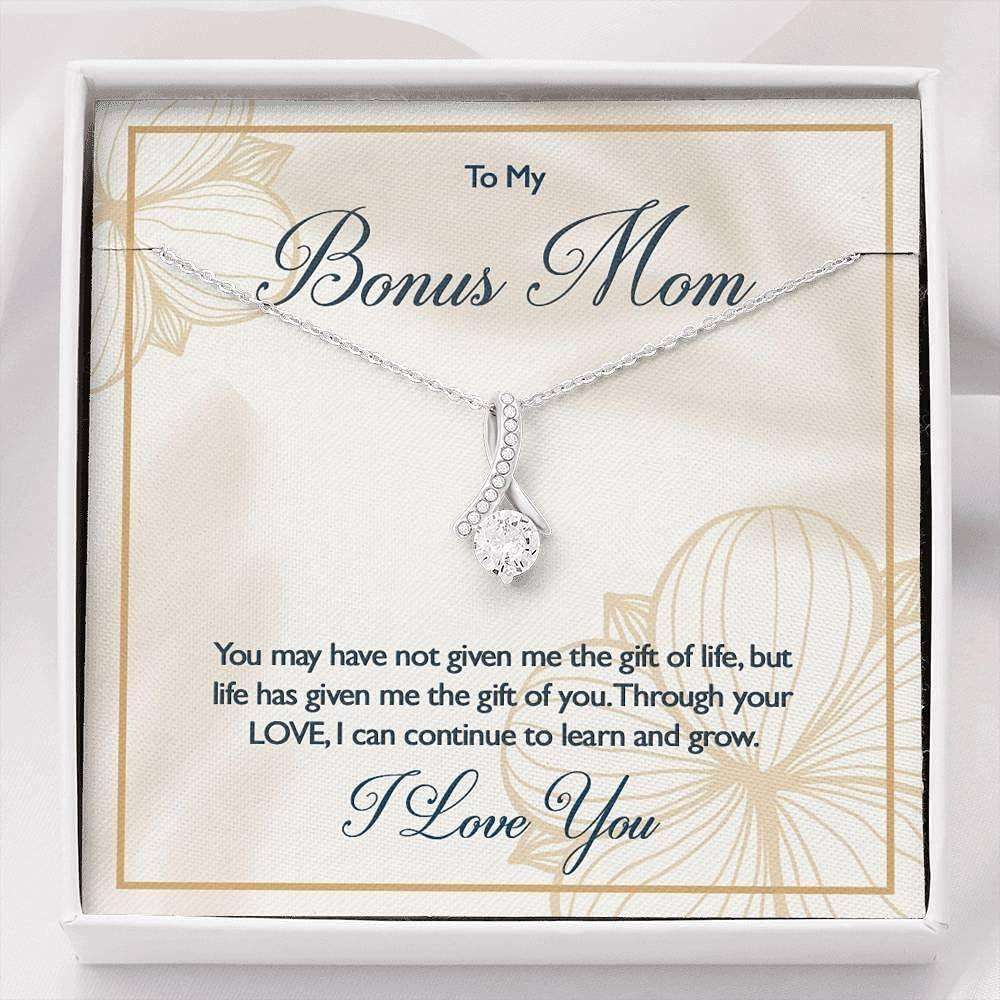 Stepmom Necklace, Gift For Stepmom Necklace, Bonus Mom Necklace Gift, Mother In Law Gift From Bride Gifts for Mother (Mom) Rakva