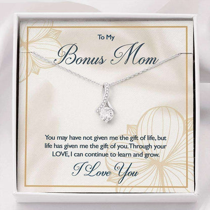 Stepmom Necklace, Gift For Stepmom Necklace, Bonus Mom Necklace Gift, Mother In Law Gift From Bride Gifts for Mother (Mom) Rakva