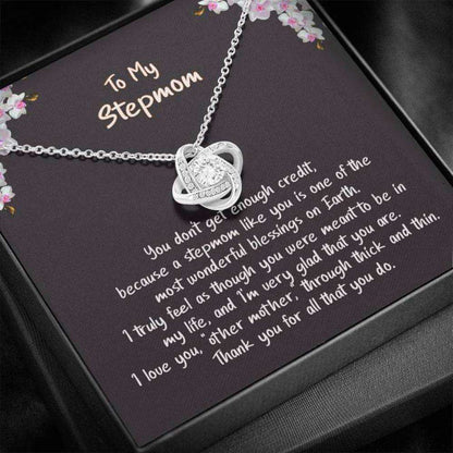 Stepmom Necklace, Gift For Stepmom, Stepmother “ My Wonderful Blessing “ Knot Necklace Gifts for Mother (Mom) Rakva