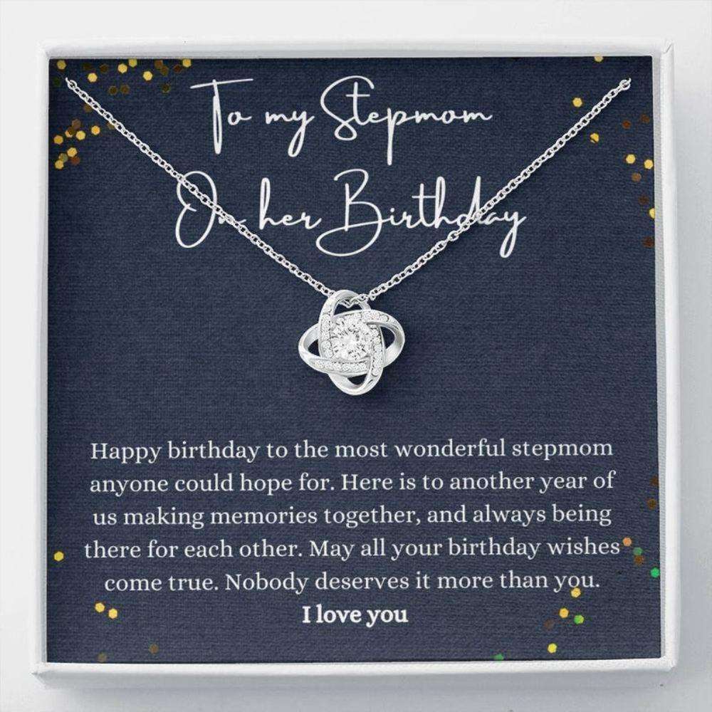 Stepmom Necklace, Happy Birthday Stepmom Necklace Gift, Gift For Stepmother Bonus Mom Birthday Gifts for Mother (Mom) Rakva