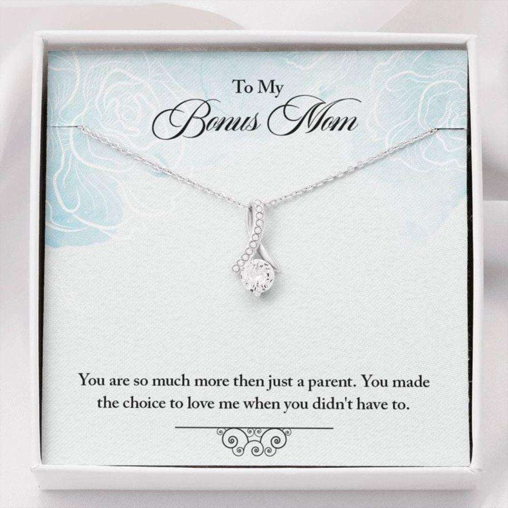 Stepmom Necklace, Mothers Day Necklace Bonus Mom “ Love Me “ Necklace Gifts for Mother (Mom) Rakva