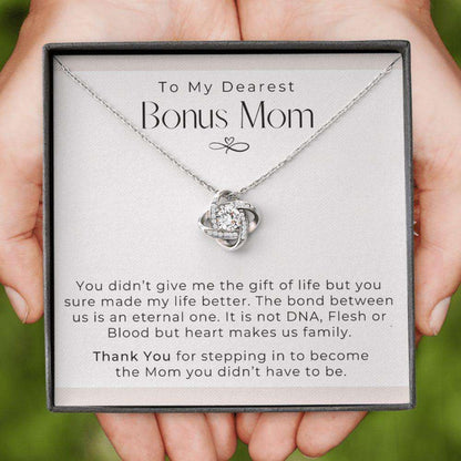 Stepmom Necklace, Mothers Day Necklace Bonus Mom “ You Made My Life Better Necklace Gifts for Mother (Mom) Rakva