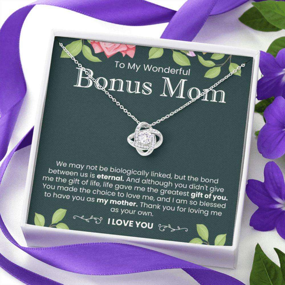 Stepmom Necklace, Mothers Day Necklace Step Mom Gift, Bonus Mom, Stepmom, Foster Mom, Step Mom Mothers Day Necklace Gifts for Mother (Mom) Rakva