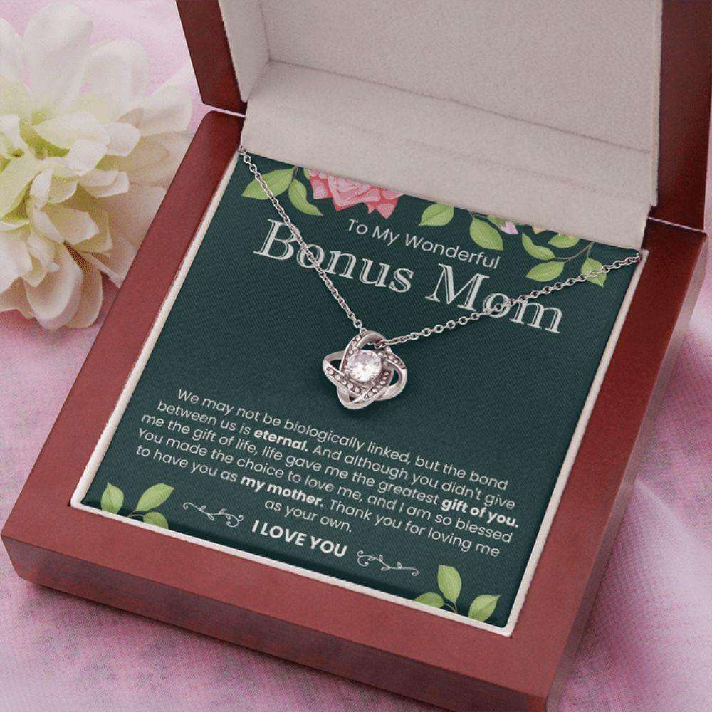 Stepmom Necklace, Mothers Day Necklace Step Mom Gift, Bonus Mom, Stepmom, Foster Mom, Step Mom Mothers Day Necklace Gifts for Mother (Mom) Rakva