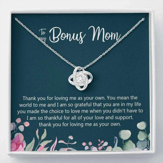 Stepmom Necklace, Mothers Day Necklace To My Bonus Mom Necklace Gifts for Mother (Mom) Rakva