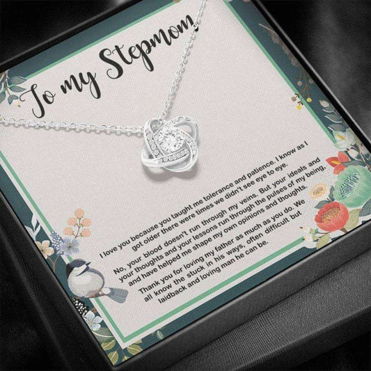 Stepmom Necklace, Mothers Day Necklace To My Stepmom Necklace Thank You For Loving My Father As Much As You Do Love Knot Necklace Gifts for Mother (Mom) Rakva