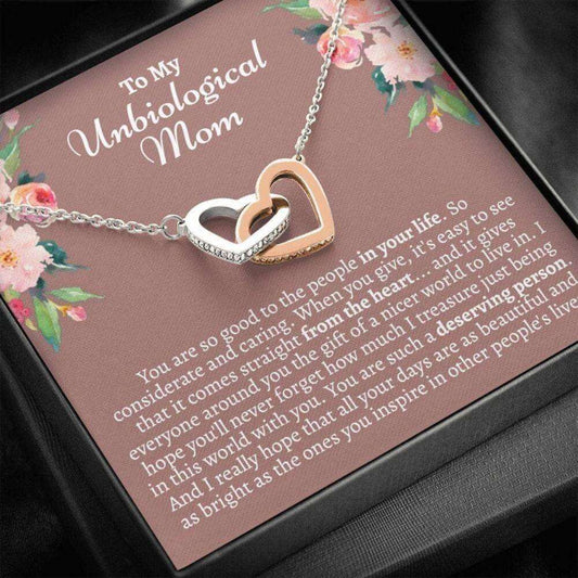 Stepmom Necklace, Sentimental Unbiological Mom Gifts, Gift For Best Friends Mom, Gift For Someone Like A Mom, Unbiological Mother Gifts for Mother (Mom) Rakva