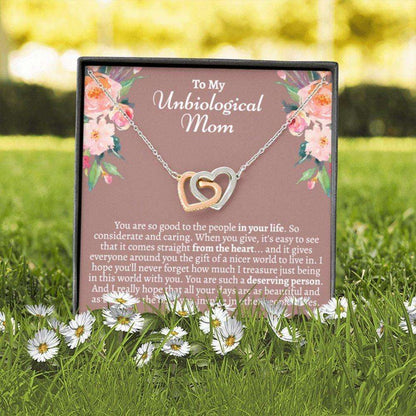 Stepmom Necklace, Sentimental Unbiological Mom Gifts, Gift For Best Friends Mom, Gift For Someone Like A Mom, Unbiological Mother Gifts for Mother (Mom) Rakva