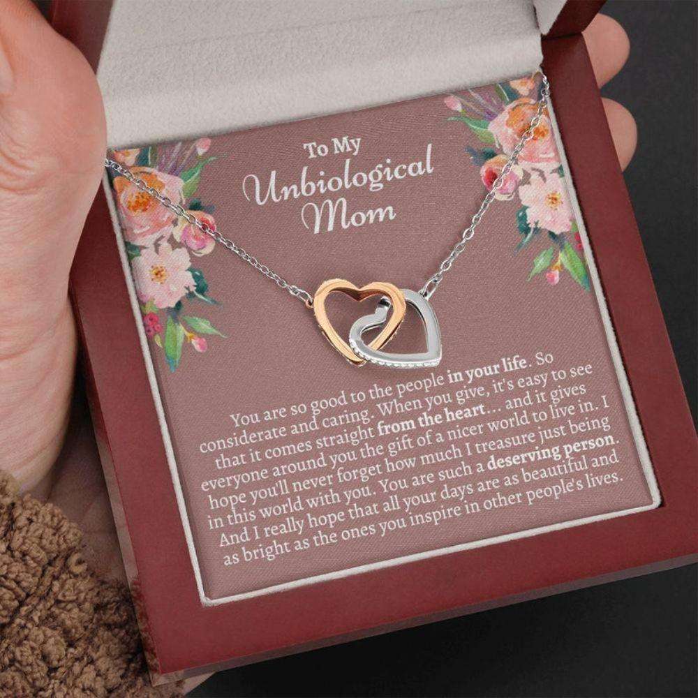 Stepmom Necklace, Sentimental Unbiological Mom Gifts, Gift For Best Friends Mom, Gift For Someone Like A Mom, Unbiological Mother Gifts for Mother (Mom) Rakva