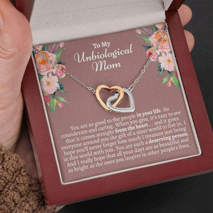 Stepmom Necklace, Sentimental Unbiological Mom Gifts, Gift For Best Friends Mom, Gift For Someone Like A Mom, Unbiological Mother Gifts for Mother (Mom) Rakva