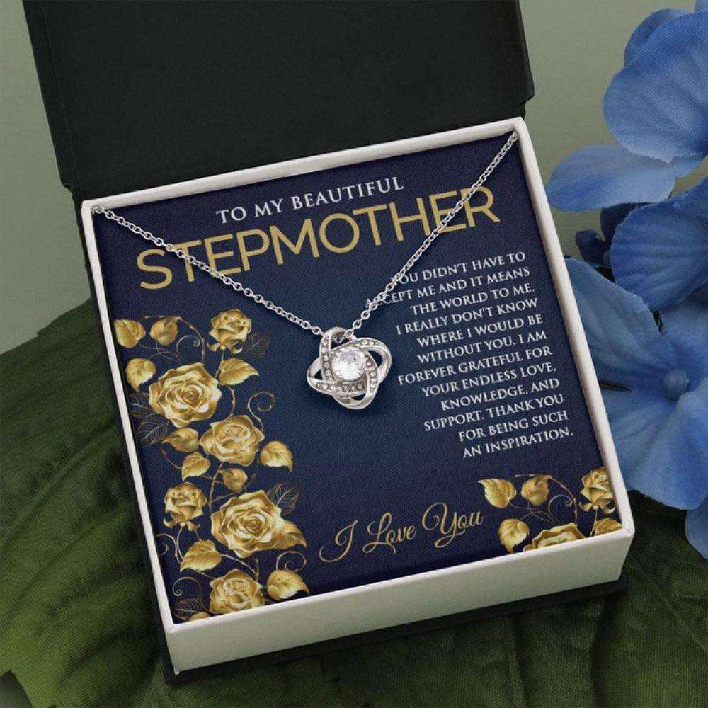 Stepmom Necklace, Stepmom Birthday Necklace, Gift For Bonus Mom, Thoughtful Gift, Meaningful Message Card V1 Gifts for Mother (Mom) Rakva