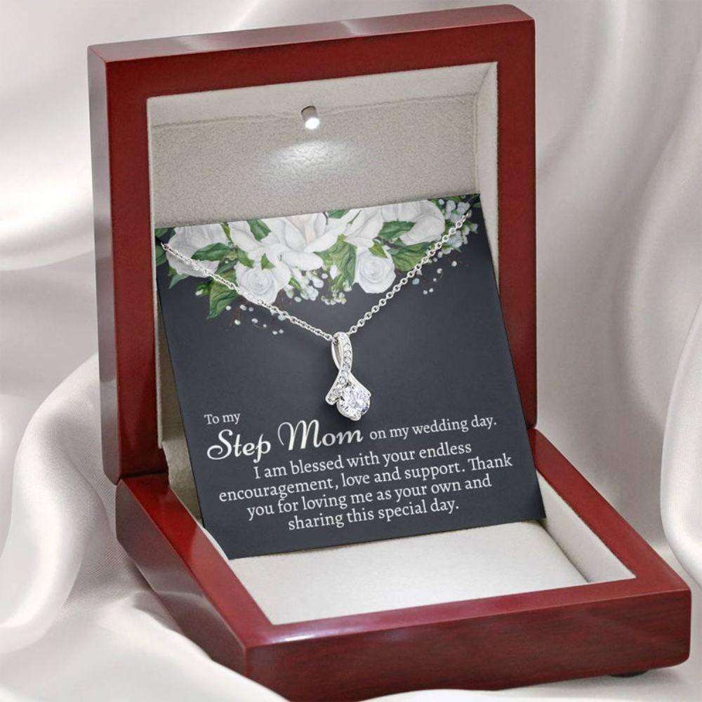 Stepmom Necklace, Stepmom Wedding Day Necklace Gift, Gift To Stepmom From Stepdaughter Bride Gifts For Daughter Rakva
