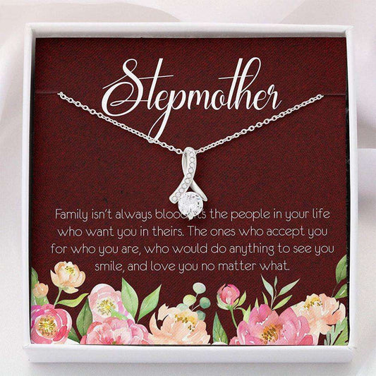 Stepmom Necklace, Stepmother Necklace “ Gifts Stepmom Necklace “ Alluring Beauty Necklace With Gift Box Gifts for Mother (Mom) Rakva