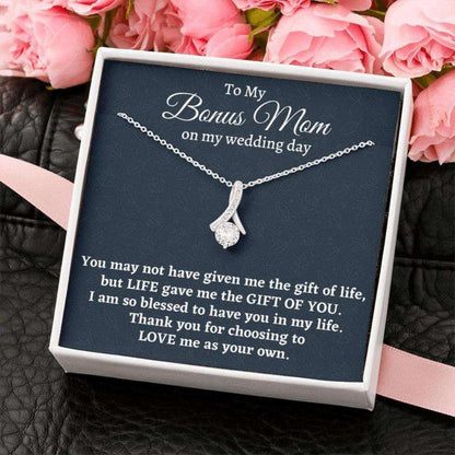 Stepmom Necklace, Stepmother Wedding Gift From Bride, Necklace, Bonus Mom Gift, To Stepmom Of The Bride Wedding Gift Gifts for Mother (Mom) Rakva