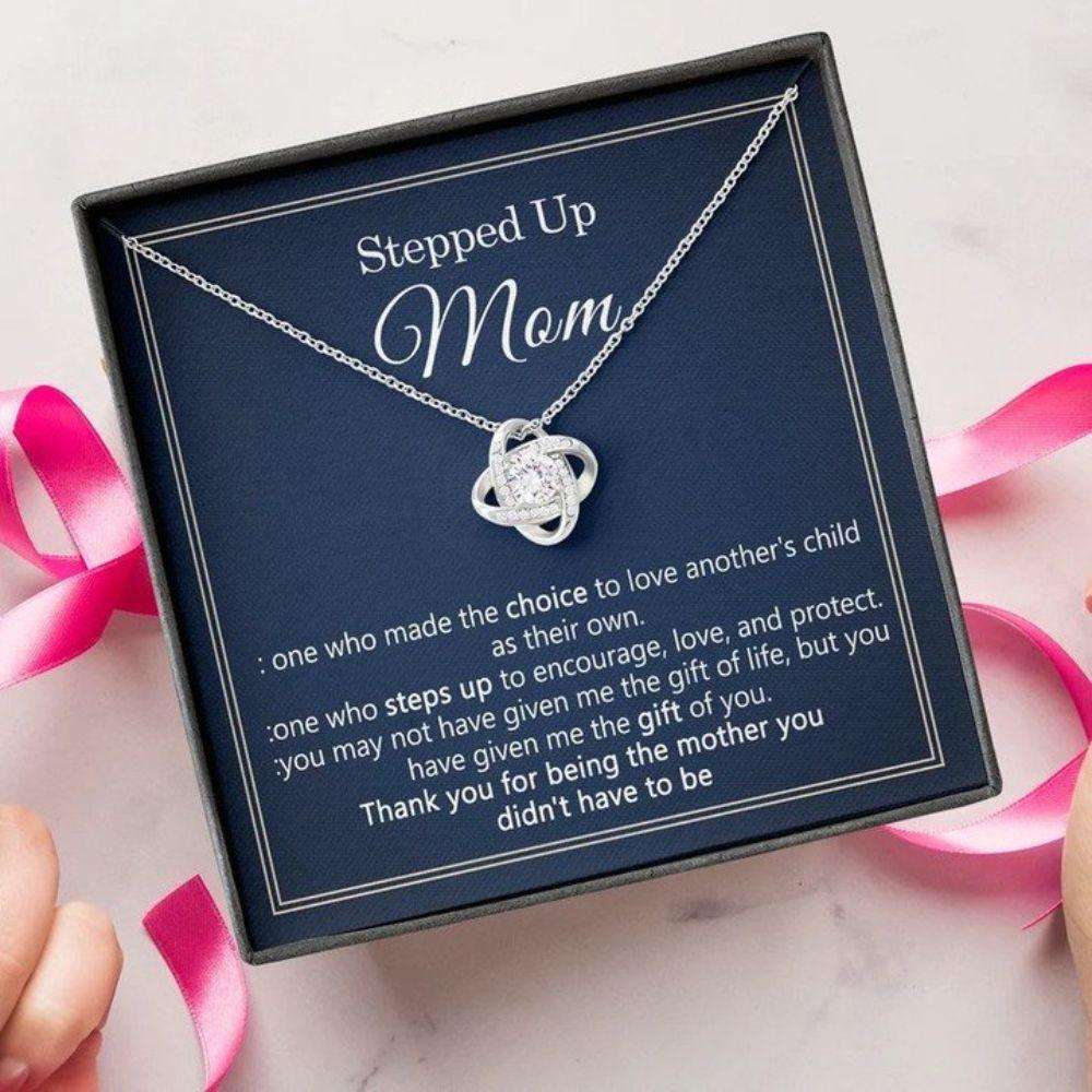 Stepmom Necklace, Stepped Up Mom, Bonus Mom Gift, Step Mom Necklace, Step Mom Birthday Necklace, Bonus Mom Necklace Gifts for Mother (Mom) Rakva