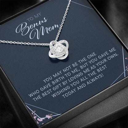 Stepmom Necklace, To My Bonus Mom Love Knot Necklace Gift Mother's Day Rakva