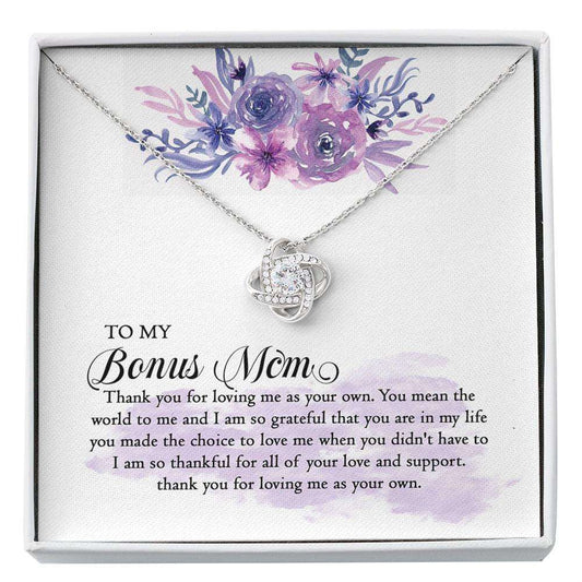 Stepmom Necklace, To My Bonus Mom Necklace “ Thank You For Loving Me As Your Own “ Mother’S Day Necklace For Bonus Mom From Daughter Custom Necklace Gifts For Daughter Rakva