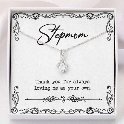 Stepmom Necklace, To My Stepmom Necklace Gift, Thank You Mom Necklace Gifts for Mother (Mom) Rakva