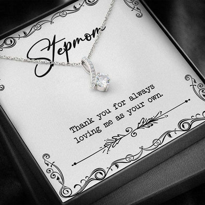 Stepmom Necklace, To My Stepmom Necklace Gift, Thank You Mom Necklace Gifts for Mother (Mom) Rakva