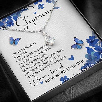 Stepmom Necklace, To My Stepmom Necklace Gift, Thank You Mom Necklace Gifts for Mother (Mom) Rakva