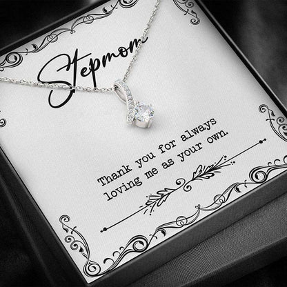 Stepmom Necklace, To My Stepmom Necklace, Thank You Mom Necklace Step Mom Gifts for Mother (Mom) Rakva