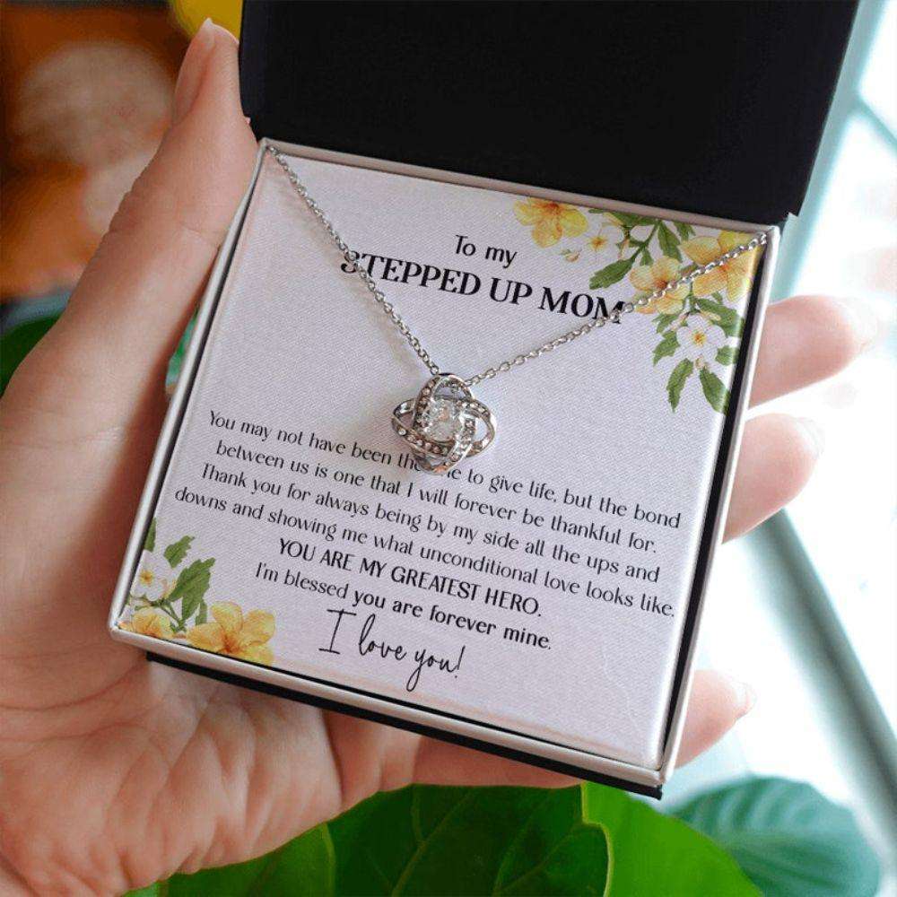 Stepmom Necklace, To My Stepped Up Mom Gift Necklace, Meaningful Mother’S Day Necklace For Stepped Up Mom, Stepmom Gift From Stepdaughter, Stepson Gifts For Daughter Rakva