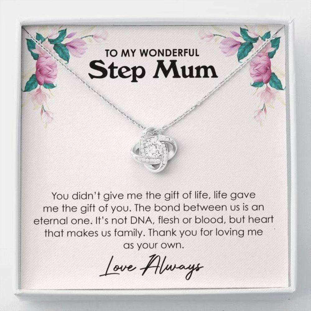 Stepmom Necklace, To My Wonderful Step Mum, Step Mum Gift Necklace, Bonus Mum Gift, To My Mum, Mothers Day Necklace Gifts for Mother (Mom) Rakva