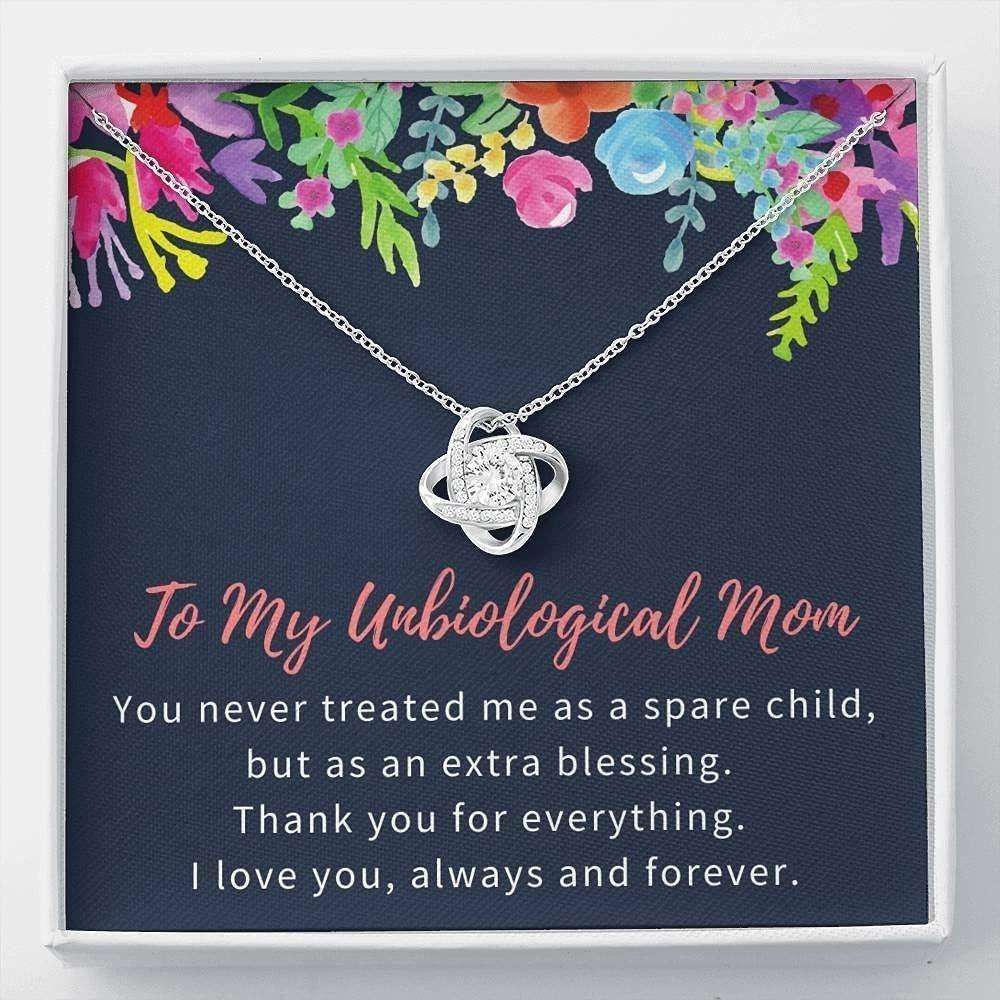 Stepmom Necklace, Unbiological Mom Necklace Gift, Bonus Mom, Step Mom, Second Mom, Stepmother Gifts for Mother (Mom) Rakva