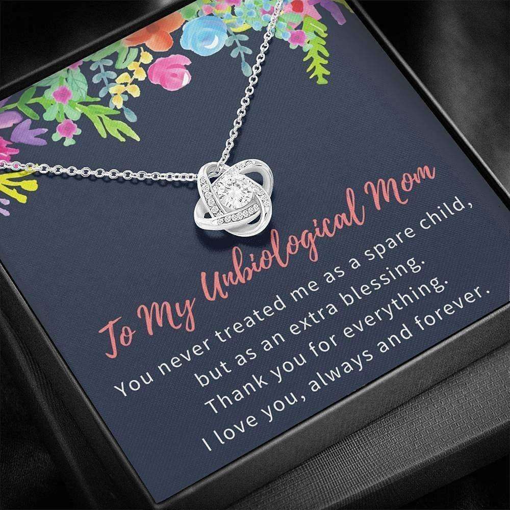 Stepmom Necklace, Unbiological Mom Necklace Gift, Bonus Mom, Step Mom, Second Mom, Stepmother Gifts for Mother (Mom) Rakva