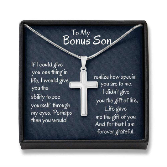 Stepson Necklace, Stepson Gift, Bonus Son Gift, Birthday Gift, Stepmom Present For Stepson Son In Law Rakva