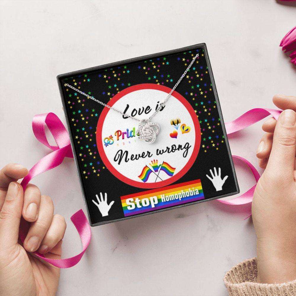 Stop Homophobia Necklace, Lgbtq Necklace, Pride Month Necklace, Lgbtq Gift, Necklace For Gay Pride Rakva