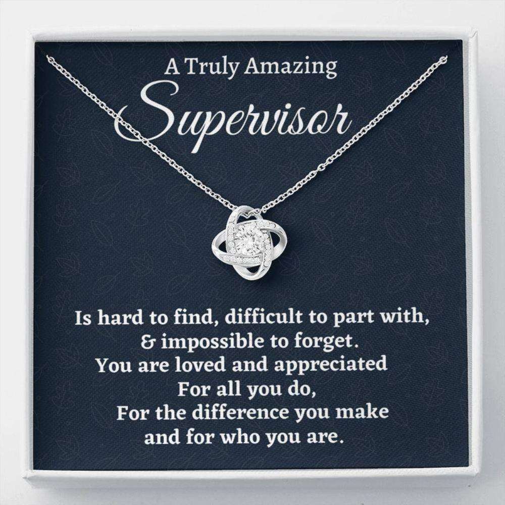 Supervisor Necklace Gift, Appreciation Gift For A Supervisor, Love Knot Necklace, Supervisor Gift Rakva