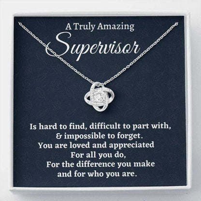 Supervisor Necklace Gift, Appreciation Gift For A Supervisor, Love Knot Necklace, Supervisor Gift Rakva