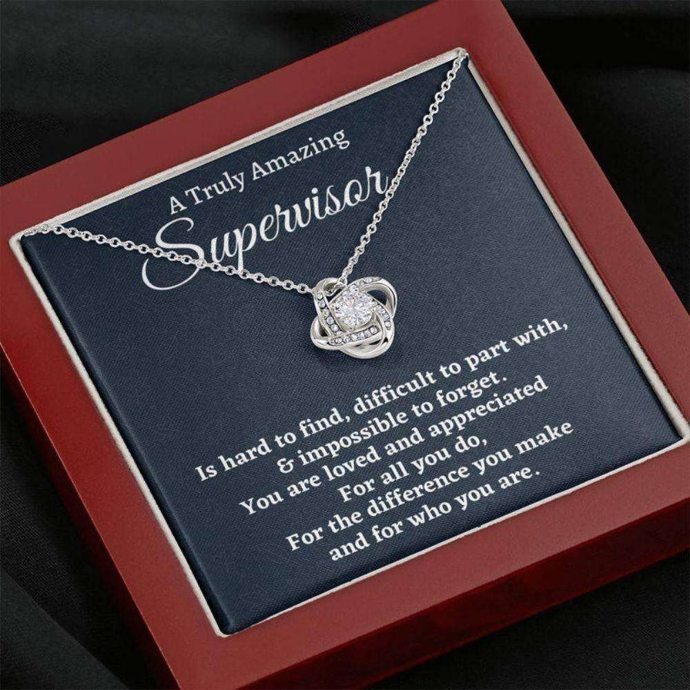 Supervisor Necklace Gift, Appreciation Gift For A Supervisor, Love Knot Necklace, Supervisor Gift Rakva